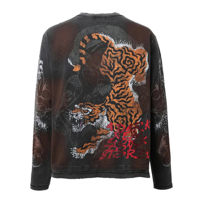 Lost Intricacy Twin Tiger L/S Tee Black