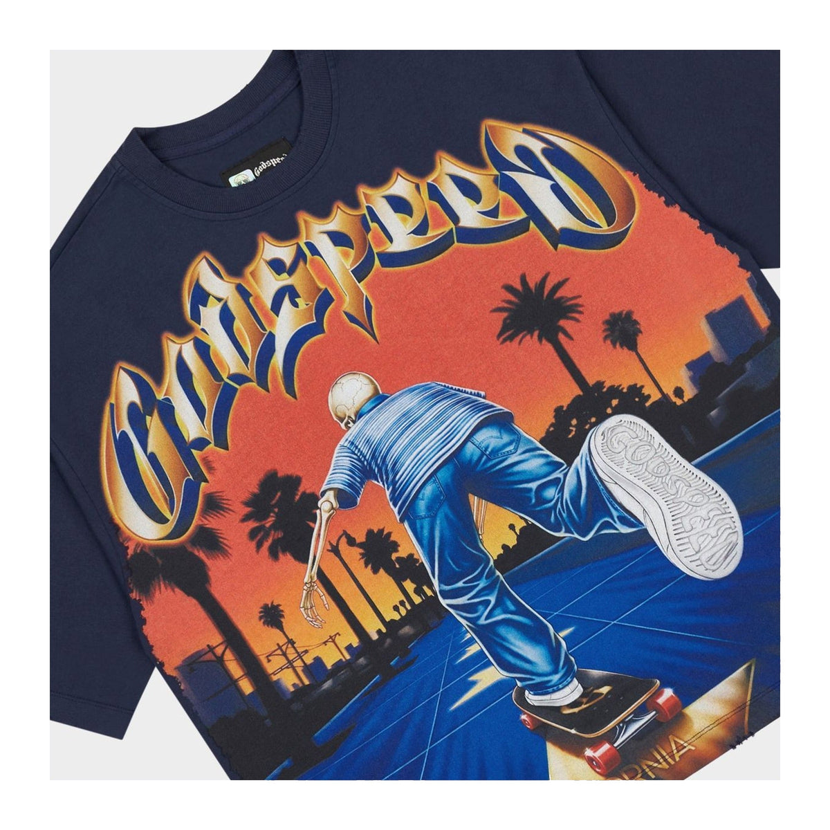 Godspeed Kick Push T-Shirt 'Navy'