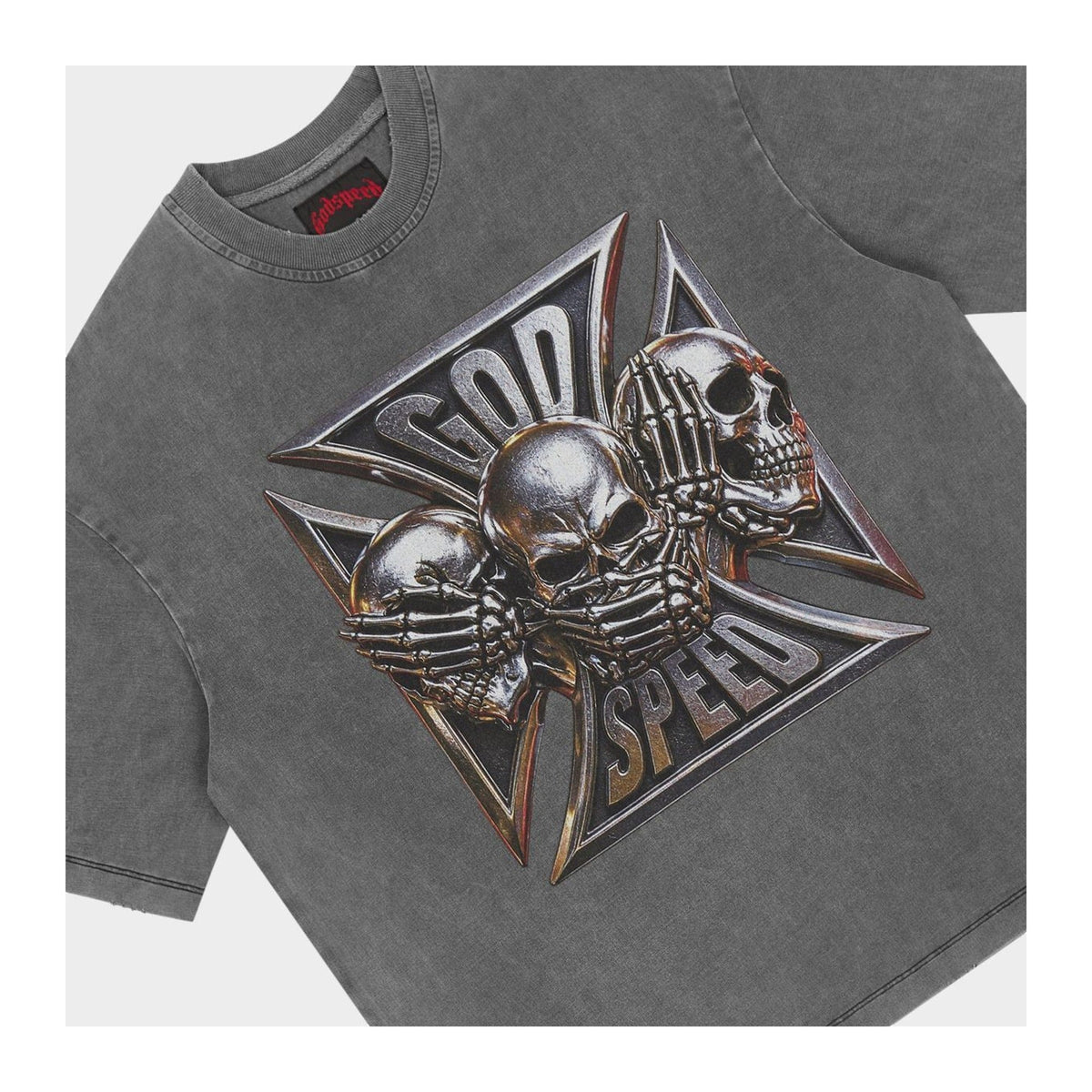 Godspeed Omerta T-Shirt 'Grey Wash'