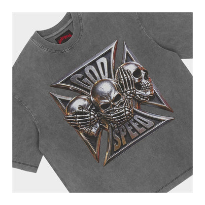Godspeed Omerta T-Shirt 'Grey Wash'
