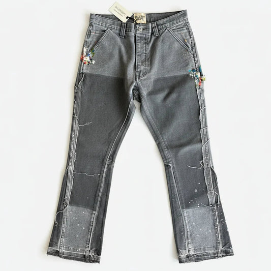 Gallery Dept 'Carpenter Paint Splatter' Charcoal Jeans