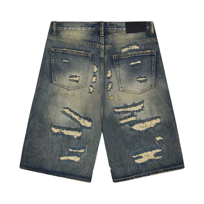 Lost Shadows Distressed Short 'Blue/Bone'