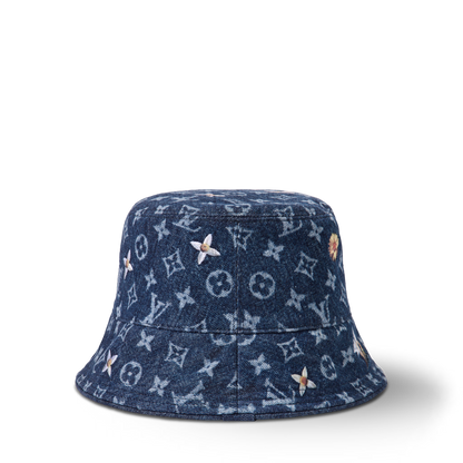 Louis Vuitton Monogram Flower Denim Bucket Hat