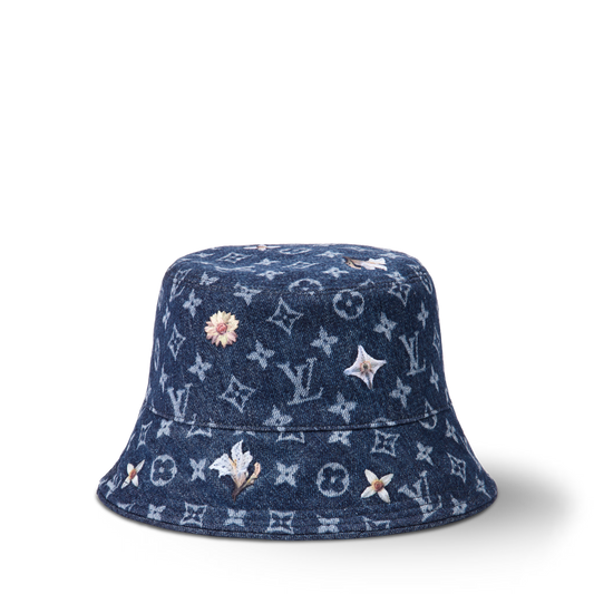 Louis Vuitton Monogram Flower Denim Bucket Hat