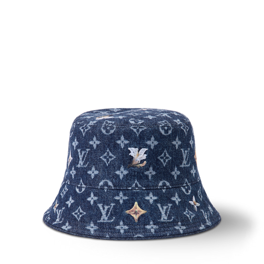 Louis Vuitton Monogram Flower Denim Bucket Hat