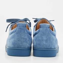 Christian Louboutin Blue Suede Louis Junior Spikes