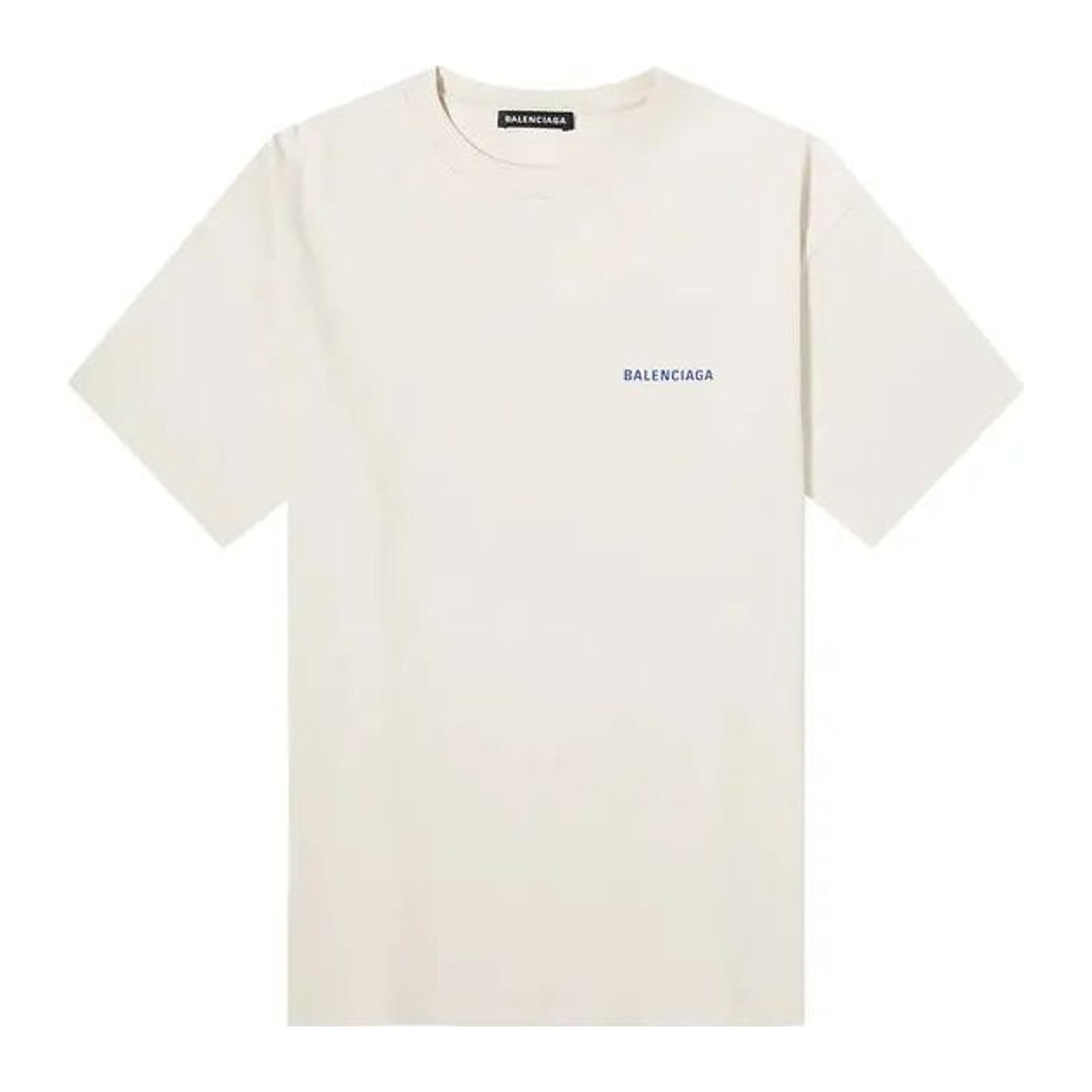 Balenciaga Badge Logo Tee 'Chalky White/Blue'