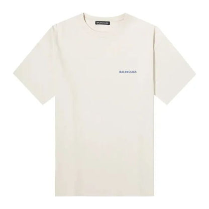 Balenciaga Badge Logo Tee 'Chalky White/Blue'