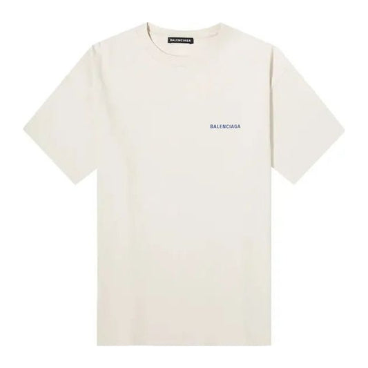 Balenciaga Badge Logo Tee 'Chalky White/Blue'