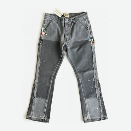 Gallery Dept 'Carpenter Paint Splatter' Charcoal Jeans
