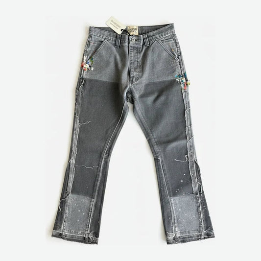 Gallery Dept 'Carpenter Paint Splatter' Charcoal Jeans