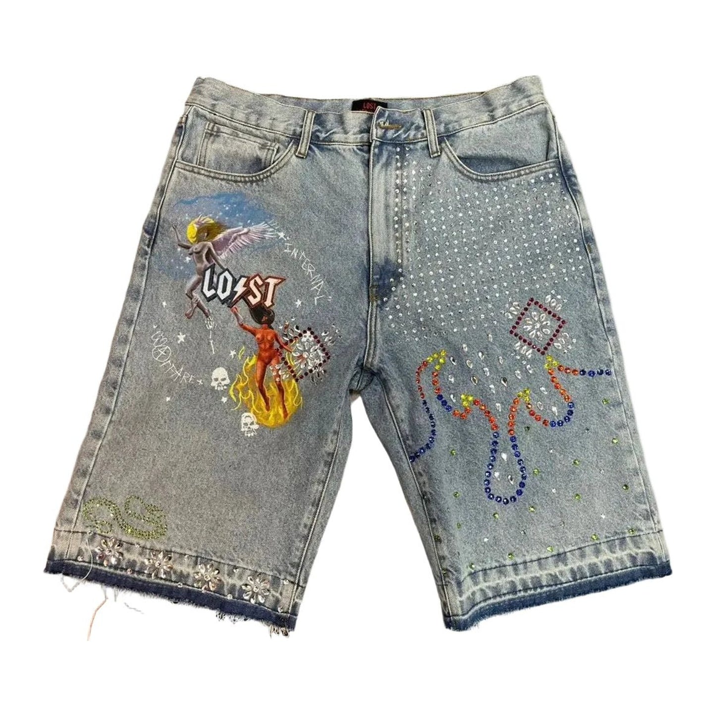 Lost Intricacy Blue Denim Shorts