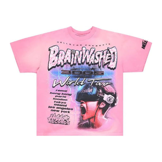 Hellstar Brainwashed T-Shirt 'Pink'