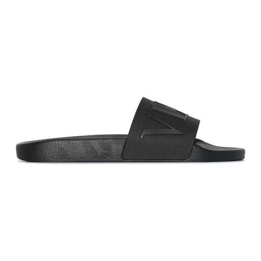 Valentino VLTN Rubber Slide Sandal Black