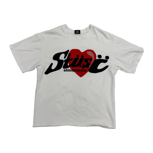 Stussy x CPFM Heart T-shirt 'white/red' (Pre-Owned)