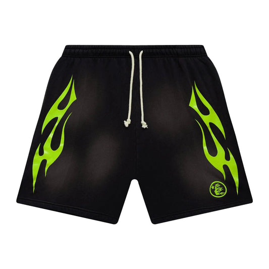 Hellstar Flame Shorts 'Green'
