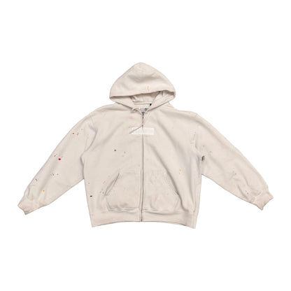 Supreme MM6 Maison Margiela Box Logo Zip Up Hoodie 'White' (Pre-Owned)
