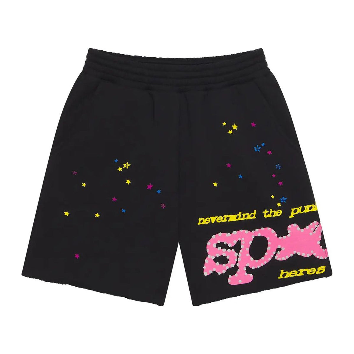 Sp5der Punk V2 Sweat Shorts 'Black'