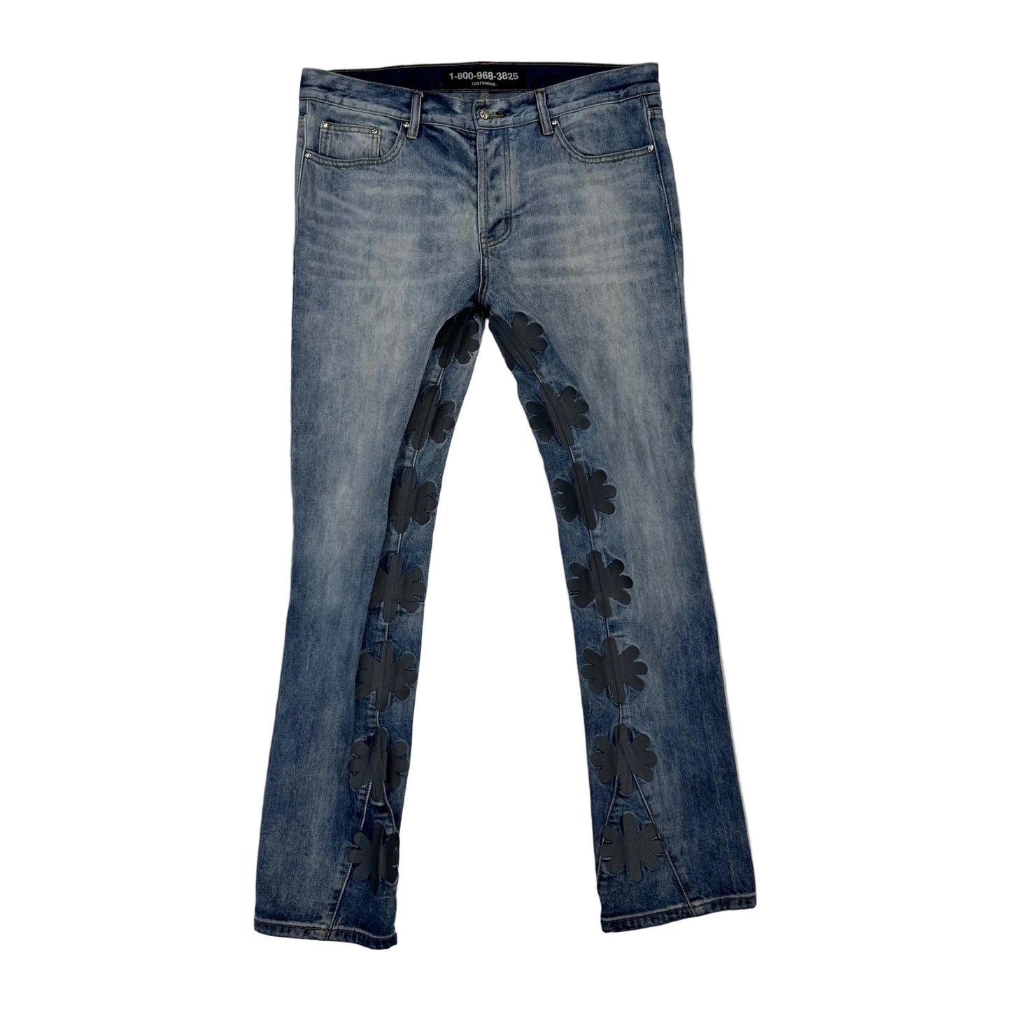 LostShdws Sun Logo Denim Pants 'Light Wash/Black' (Pre-Owned)