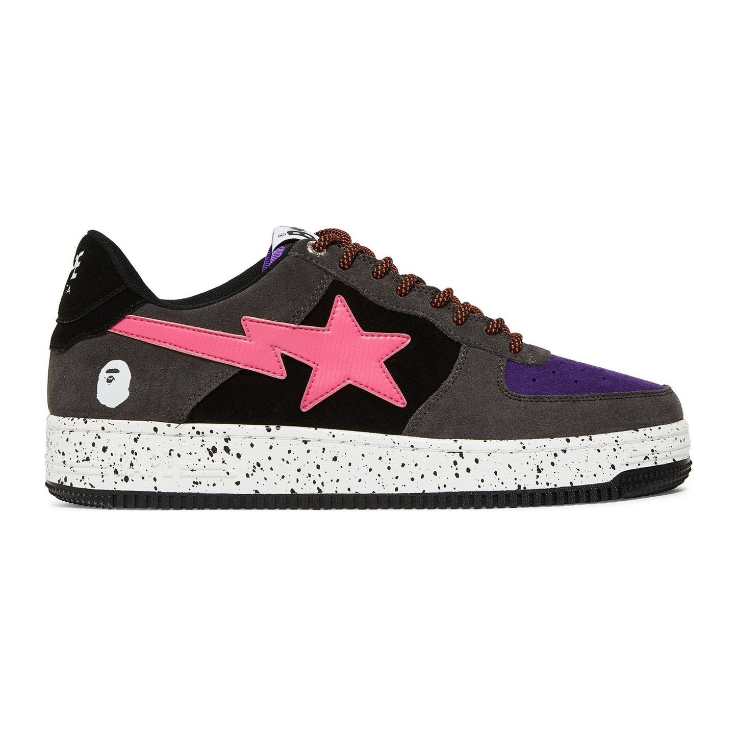 A Bathing Ape Bape Sta Negro Gris Rosa Gamuza