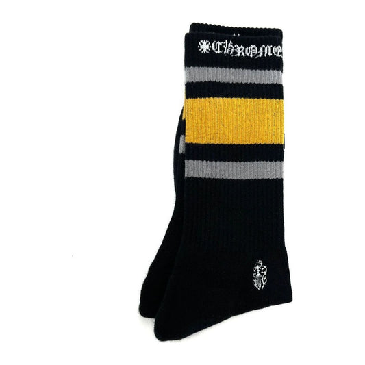 Chrome Hearts Stripe Socks Yellow/Grey/Black