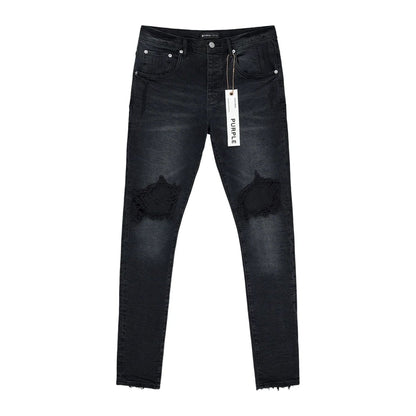 Purple P002 Black Wash Blowout Jeans