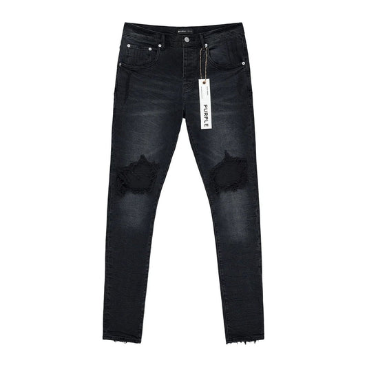 Purple P002 Black Wash Blowout Jeans