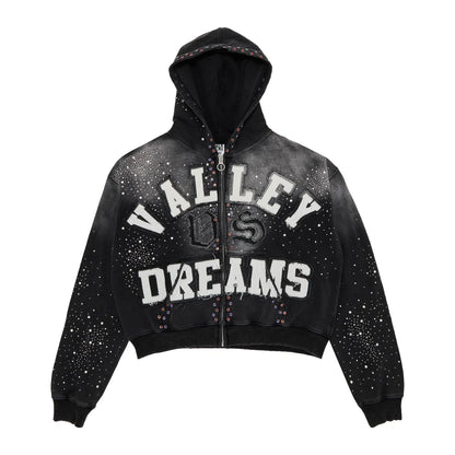 Vale Forever 'Classico' Black Zip Up Hoodie