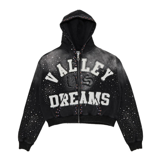 Vale Forever 'Classico' Black Zip Up Hoodie