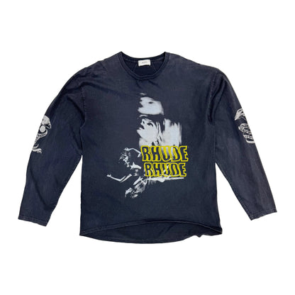 Rhude Graphic Sleeve T-Shirt 'Washed Grey' (Pre-owned)