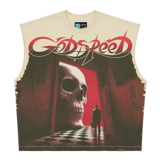 Godspeed Fate’s Doorstep Sleeveless T-Shirt 'Bone'