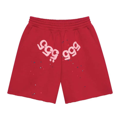 Sp5der Angel Number Shorts 'Merlot'