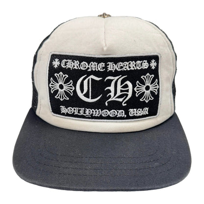 Chrome Hearts CH Hollywood Trucker Hat 'Black/White' (Pre-Owned)