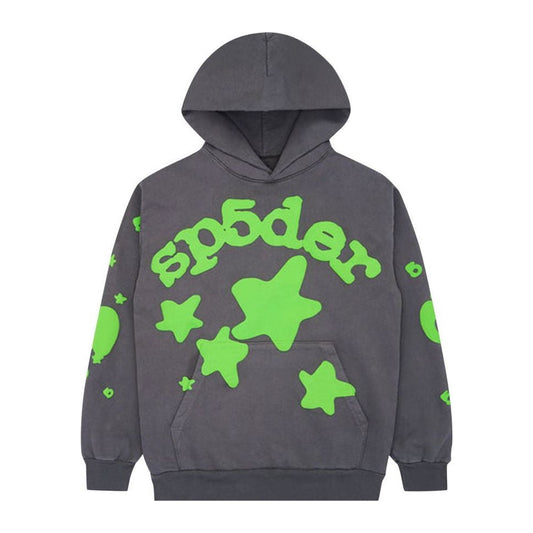 Sp5der Beluga Hoodie 'Slate Grey/Green'