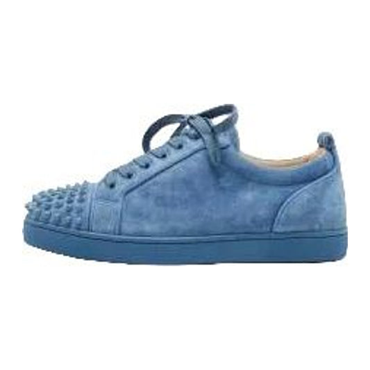 Christian Louboutin Blue Suede Louis Junior Spikes