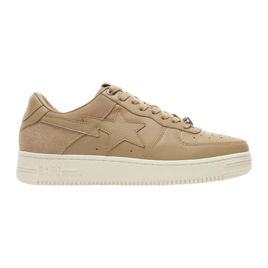A Bathing Ape Bape Sta Low Suede Heel Beige