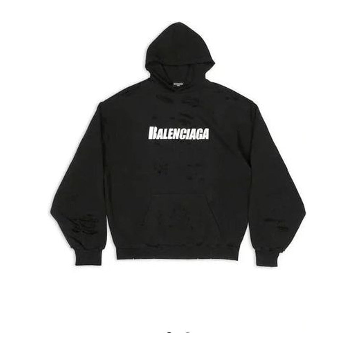 Balenciaga Caps Destroyed Oversize Fit Hoodie
Black/White