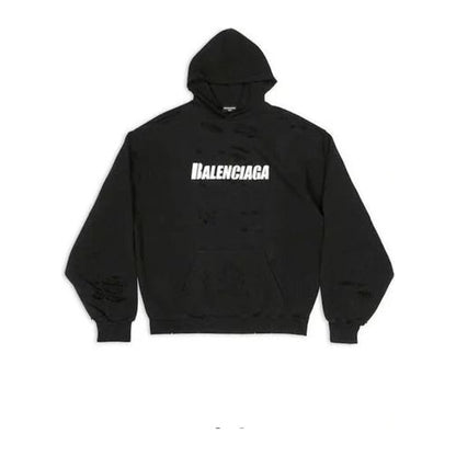 Balenciaga Caps Destroyed Oversize Fit Hoodie
Black/White