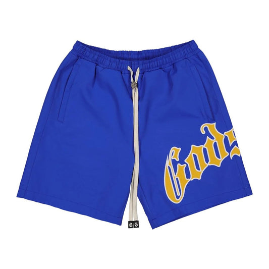 Godspeed OG Logo Nylon Shorts 'Blue Yellow'