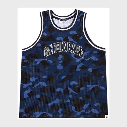 BAPE Color Camo Basketball Tank Top 'Navy'