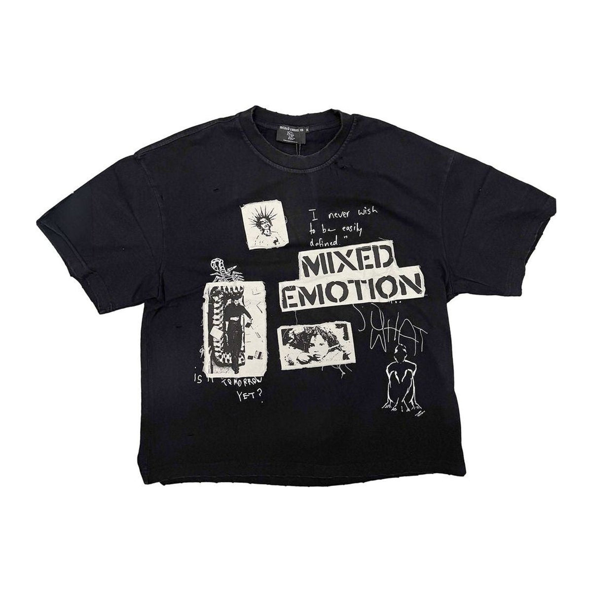 Mixed Emotion Stamped Tee 'Black'