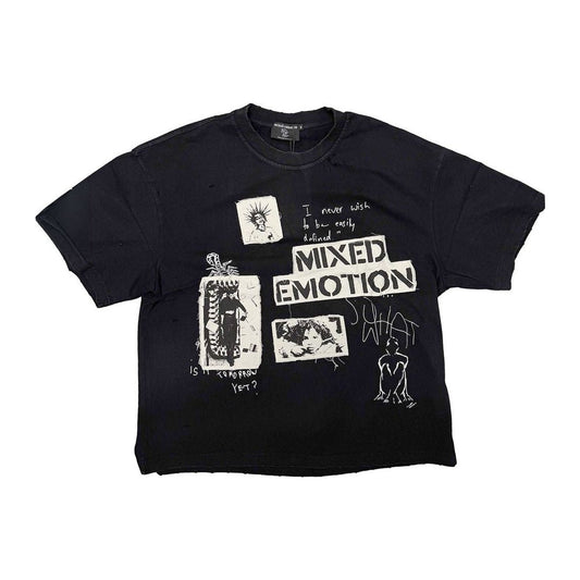 Mixed Emotion Stamped Tee 'Black'
