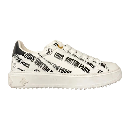 Louis Vuitton Squad Low Allover Print Graphic Signature Leather Black White (Women's) (Pre-owned)