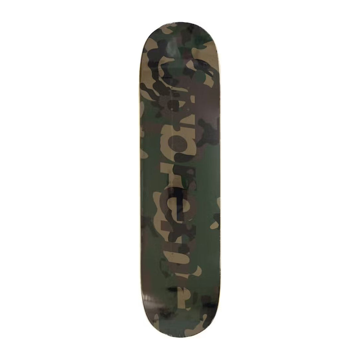 Supreme Camo Logo Skateboard Deck Woodland Camo