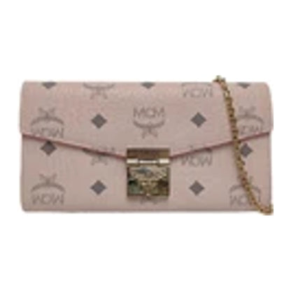 MCM Patrisia Visetos Monogram Print Faux Leather Envelope