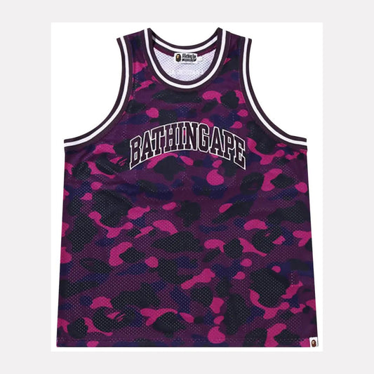BAPE Color Camo Basketball Tank Top 'Purple'