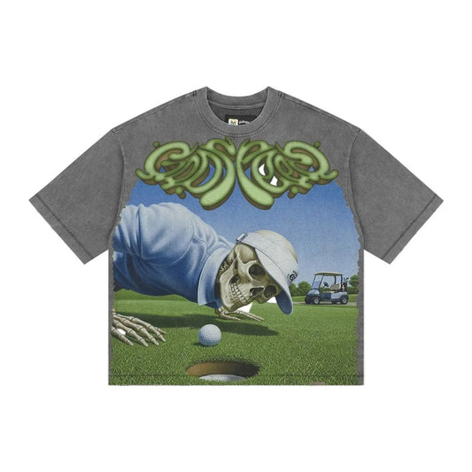Godspeed Green Reaper T-Shirt 'Grey Wash'