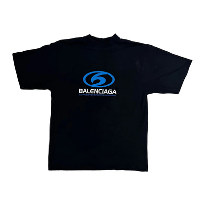 Balenciaga Black & Blue Surfer Logo T-Shirt