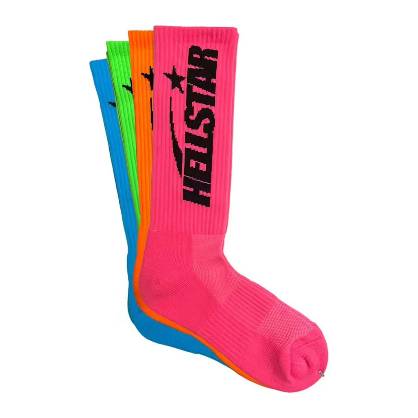Hellstar Logo Socks (4 Pack) Neon