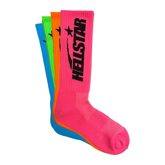 Hellstar Logo Socks (4 Pack) Neon